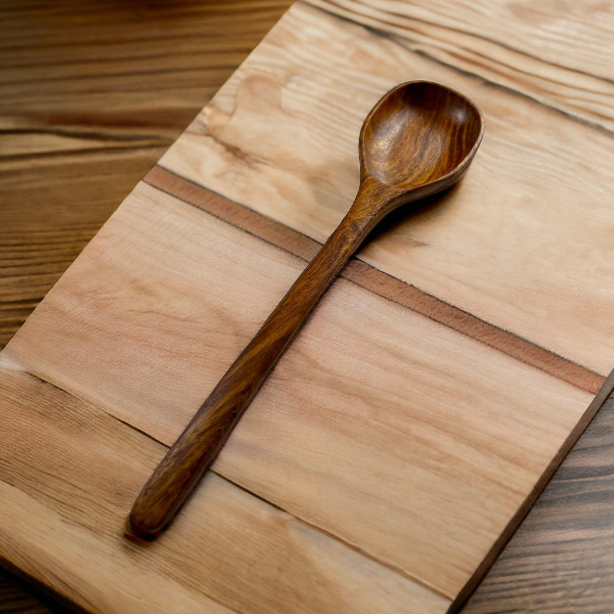 Natural Wooden Serving Spoon - RUSTIC
