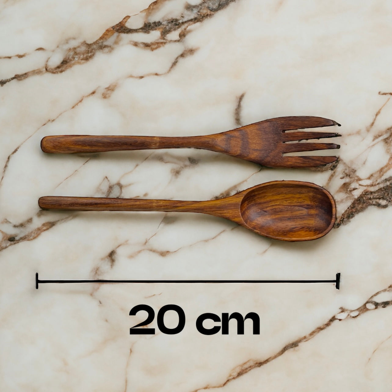 3 Set Natural Wood Cutlery