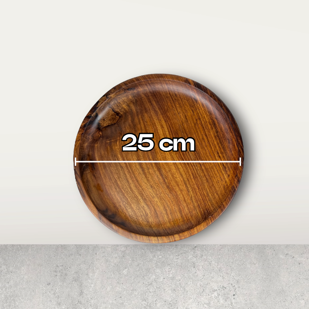 3 Set Large Natural Wooden Plates